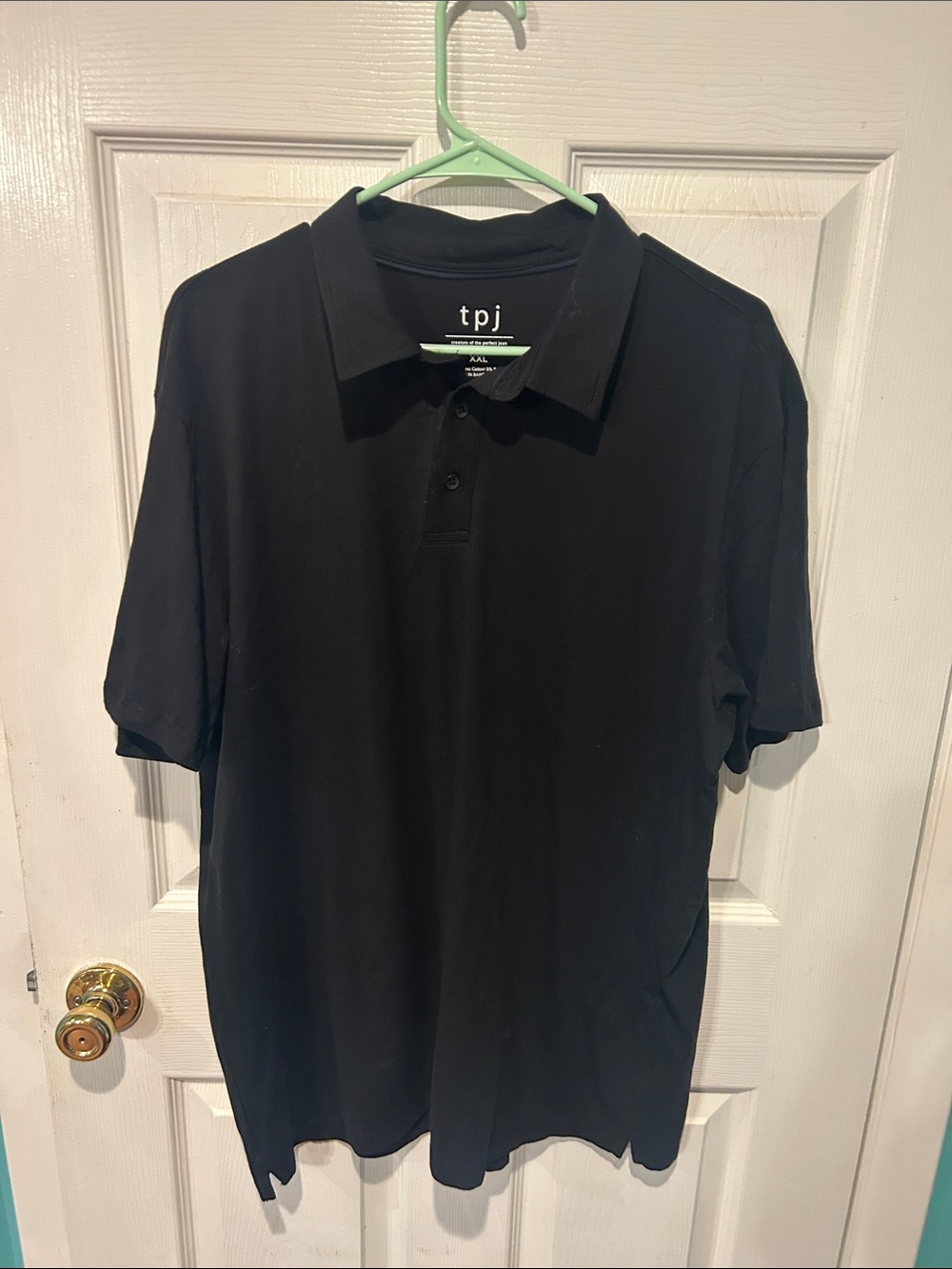 tpj Men's Black Short-Sleeve Polo Shirt